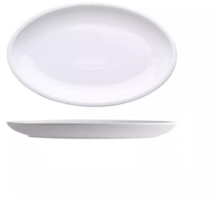 Dinner Plates Fish Plate Household Steamed Fish Plate Large Hotel Restaurant Commercial Tableware Oval Dish Serving Plate (Size : M)