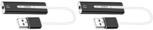 Housoutil 2 Pièces Adaptateur De Carte Son USB Carte Son USB pour Ordinateur Portable Adaptateur Casque Micro Son ateur Casque Audio Externe ateur Prise Audio Son