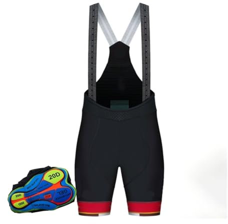 LNNXSZ Herren Trägerhose Radfahrer Bibs Shorts Mountainbike Atmungsaktives Herrenrad 20d Gel gepolsterte Fahrradhose unter Verschleiß (Color : A, Size : XX-Large)