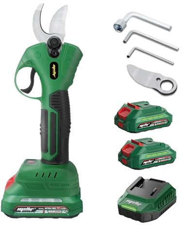 Mellif Akku Astschere kompatibel mit Makita Akku 18V, Gartenschere Akku mit 25 mm Aststärke, SK5 Klingen, Bürstloser Mortor, inkl. MELLIF 2,0 Ah Akku + Ladegerät