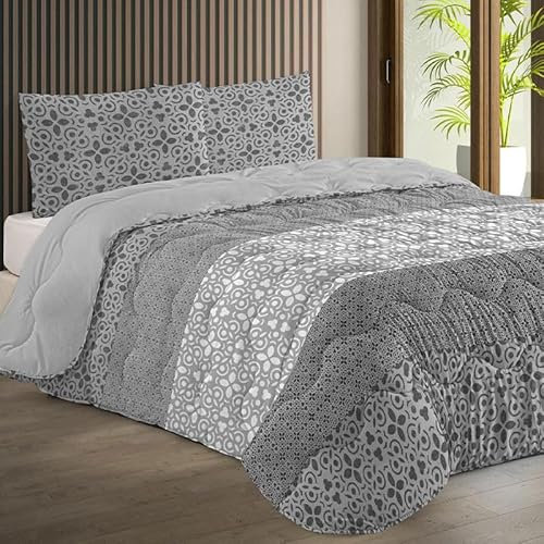 Rufino Díaz Edredón Invierno 450 gr Estampado Zamora 12 (Gris - 90 cm) - Otoño/Invierno - Suave y cálido para tu Descanso