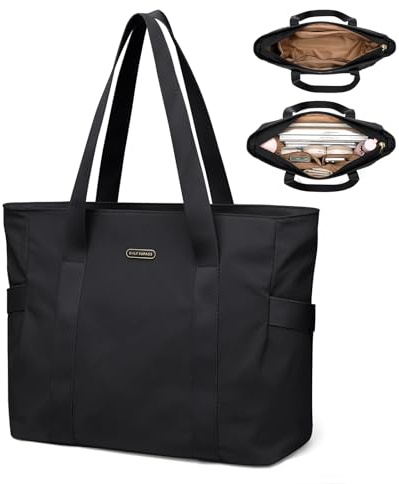 GOLF SUPAGS Borse Tote a Mano da Donna Borsa a Tracolla Multifunzionale da 14 Pollici Borsa a Mano Leggera Casual per Lavoro, Scuola, Viaggi (Nero)