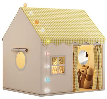 Sharplace Kids Play Tent Indoor Outdoor Princess Castle Play Tent with Window Foldable Kids Play House for Boys Girls Nursery, Yellow