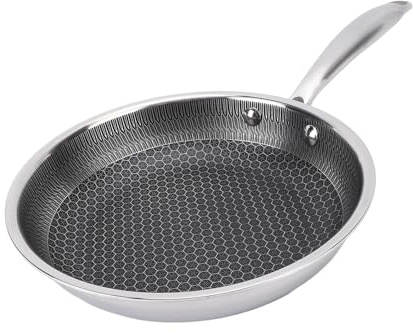 Padella Antiaderente, Padella di Padella in Acciaio Inossidabile a Nido D'ape, Padella Antiaderente per le Stufe a Induzione Elettrica a Gas, Lavastoviglie, Padella in Acciaio
