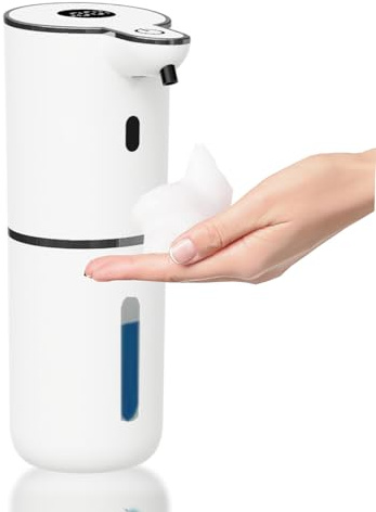 Automatic Soap Dispenser Touchless, Foaming Soap Dispenser 6 Adjustable Level Hands Free USB Rechargeable Dispenser Electric Wall Mounted Dish Dispenser Kitchen Bathroom
