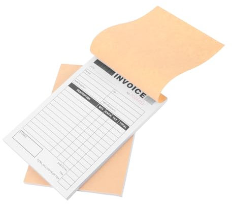 NUOBESTY 2stücke Rechnungsblock Für Kleinunternehmen Auftragsbuch Drucken Quittungsbuch Mit Stabiler Tafel Strapazierfähiges Material Für Handwerk Fotografen Restaurants Und Floristen