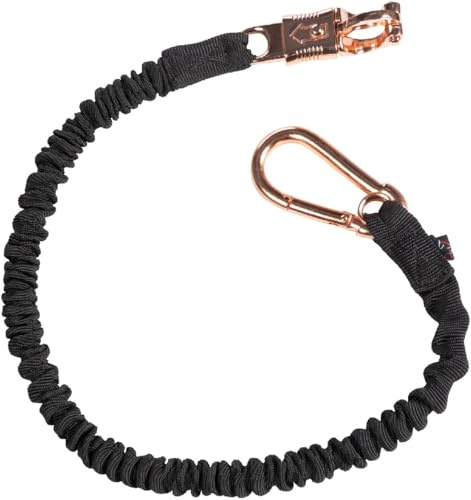 HKM Rosegold Elastischer Anbindestrick, Schwarz/Rosegold, ca. 90 cm