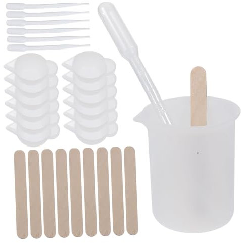 jojofuny Herramientas Para Gotear Pegamento Vaso Medidor Práctico Para Resina Epoxi Vasos Medidores Pequeños Para Mezclar Resina Herramientas Para Hacer Joyas Casa
