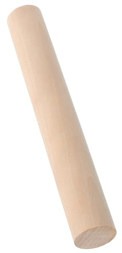 DIYEAH Mattarello in Legno per Argilla Beige, Bastone per Ceramica | Disegno Ergonomico, Controllo Preciso, Uso Versatile, Accessorio Semplice ed Elegante per Progetti in Cucina