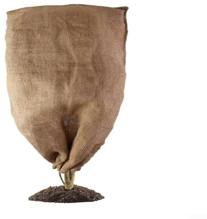 Winterpflanzen-Abdeckbeutel für Frost- und Wildtierschutz, Jute-Material, wiederverwendbares Design (60 × 80 cm)