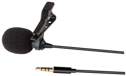 GALPADA Omnidirectional Lavalier Mic with Jack Lightweight Recording Microphone for Mobile Phones PC Cameras Clear Audio for Interviews Webcasts Outdoor Lectures Cable Black