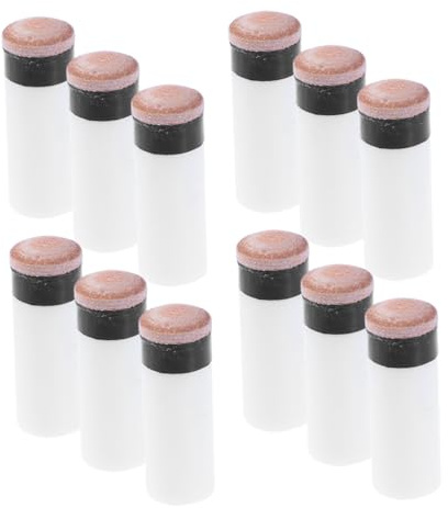 PRETYZOOM Ersatzset zur Reparatur Billard Queue Spitzen aus Leder 12 Stück mit Präziser Verarbeitung 12mm und Vielseitiger Anwendung und Installation für Billardstöcke