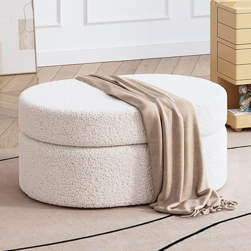 Förvaringsottoman bänk – sminkpall och puff – snyggt soffbord och fotstöd – mångsidig skobänk för vardagsrum entré sovrum – 40 x 30 x 30 cm