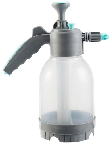 Pulverizador de bomba Botella pulverizadora transparente de 2 litros Pulverizador a presión antideslizante de PP de 2 modos con válvula de descompresión Agua de mano para riego Limpieza de jardinería