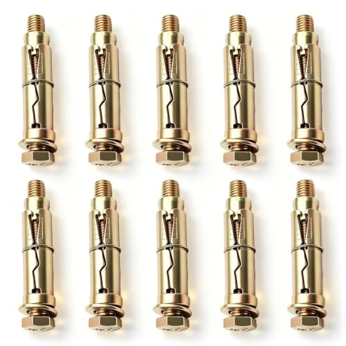 10 Pcs Heavy Duty Expansion Bolts, M8*60mm Bolts, Expansion Bolts Concrete Screws, Wall Anchors for Brick, for Masonry (M8)