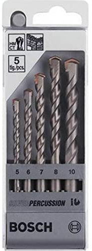 Bosch Accessories 2608597711 5 Piece Concrete Drill Bit Set Silver Percussion 5; 6; 7; 8; 10 mm
