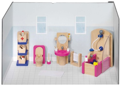 Puppenmöbel Badezimmer (22-teilig)