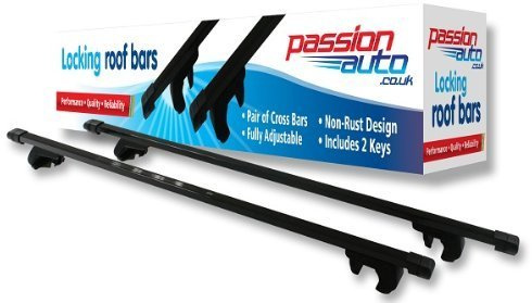 PEUGEOT 206/207/SW BLACK LOCKING ROOF BARS FOR CARS WITH RAILS FITTED