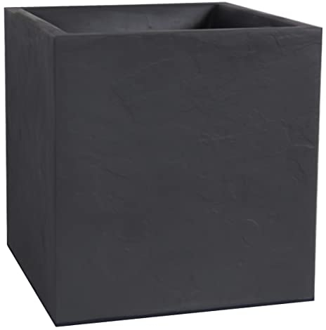 EDA plastiques 13730 BR.T SX1 Volcania vaso quadrato, in plastica, 40 x 40 x 40 cm