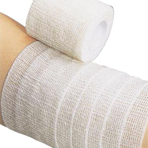 Surgifix - Bandage élastique cohésif Autofix Haft, fixation instantanée et prolongée, compression légère, ne colle pas à la peau et aux cheveux; Blanche; Mesure 4 m x 6 cm, 72 rouleaux en étui