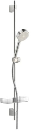 Hansa Wandstangenset / Brauseset Basicjet | + Wandstange, Montageset, Handbrause, Schlauch, Schieber, Seifenschale | Stange 920 mm, Durchmesser Brausekopf: Ø 95 mm, 1-strahlig, Brauseschlauch: 1750 mm
