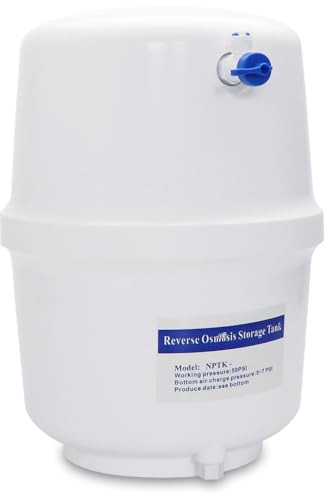 smardy Osmose Wassertank 15L Osmoseanlagen Vorratstank (15 Liter) + Absperrhahn Wasser Speicher Tank für Umkehrosmose Filtration System Wasserschlauch 1/4 (6,35mm)
