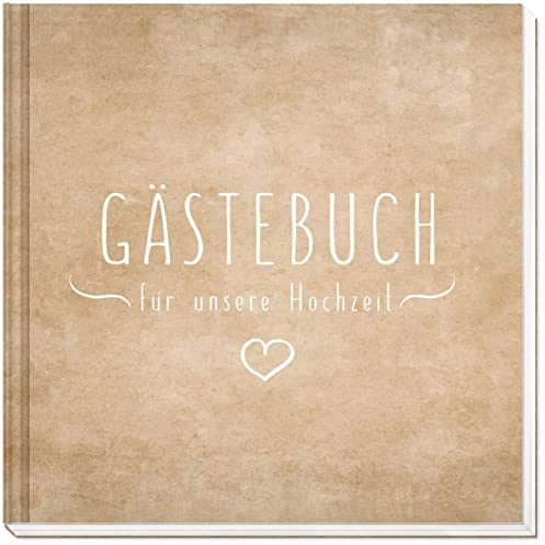 Sophies Kartenwelt Gästebuch Hochzeit - Hochwertiges Hardcover / 144 weiße Seiten / 21 x 21 cm/Hochzeitsgästebuch/Hochzeitsalbum/Hochzeitsbuch/Hochzeitsgeschenk