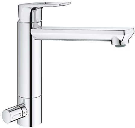 Grohe BauLoop | Küchenarmaturen - Spültischbatterie, integrierte Vorabsperrung, mittelhoher Auslauf | chrom | 31713000