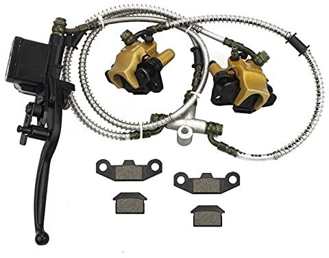 GOOFIT Pinza De Cilindro Maestro De Freno De Disco Delantero con Pastillas De Freno Reemplazo para China 50cc 70cc 90cc 110cc 125cc ATV Quad