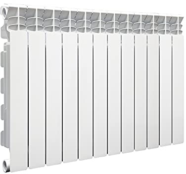 Fondital V710AM03412 Radiatore in alluminio pressofuso Exclusivo D3, 500 mm, 12 elementi, bianco