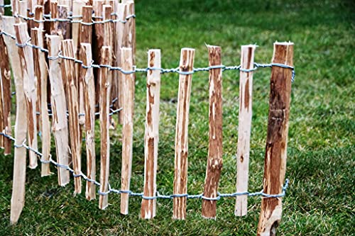 Staketenzaun Gartenzaun Holzzaun Zaunlatte Kastanienzaun imprägniert 50 90 120cm Perfekt als Gartenzaun Roll-Steckzaun