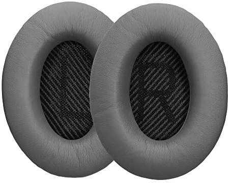 kwmobile Ear Pads Compatible with Bose Quietcomfort 35 35II 25 15 / QC35 QC35II QC25 QC15 Earpads - 2x Replacement for Headphones - Light Grey