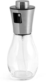 H&H Oliera Acetiera con Diffusore Spray in Vetro Trasparente 200ml, Grigio