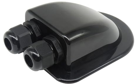 HISports Condotto da Tetto per Camper Nero per Cavo Diametro Esterno 3-12 mm, Condotto da Tetto in ABS Solare per Sistema Solare Camper roulotte Barca Sistema satellitare e Aria condizionata