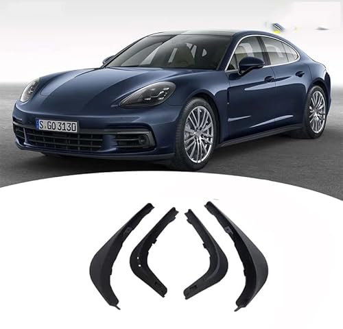 AMPACO 4 Pezzi Parafanghi per Auto per Porsche Panamera 2017-2021, Car Gomma Parafanghi Paraspruzzi Decorare, Resistente Impermeabile Anteriore Posteriore Paraschizzi