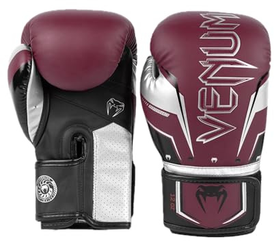 Venum, Elite Evo boxhandskar, unisex vuxna, 40 ml, vinröd/silver