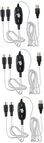 TOYANDONA 3pcs Midi Cable to Usb Music Editing Cord for Keyboard Connection Keyboard Adapter Cable