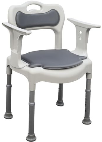 Millercare Aquarius Adjustable Commode Chair - Portable Toilet Seat for Elderly & Disabled - Versatile & Comfortable Chair for Enhanced Mobility & Independence - Perfect for Bedroom & Shower Use