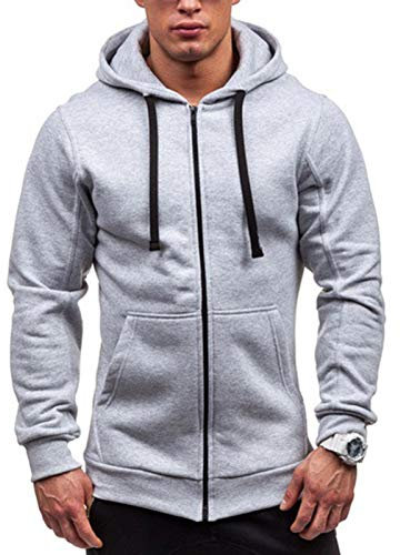 Men'S Zip-Up Hoodie, Men'S Casual Hoodie, Men'S Full Zip Fleece Jacket, Men'S Plain Hooded Sweatshirt, Men'S Winter Warm Hoodie, Men'S Sportswear Hoodie, Men'S Everyday Hoodie