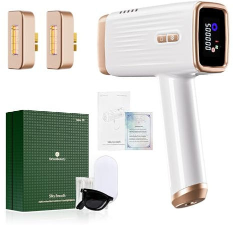 3in1 Épilateurs à Lumière Pulsée IPL avec Refroidissement ICE, 500 000flashs Epilation Laser, Epilateur Laser, Épilation Intégrale Indolore et DéFinitive(lampe HR+SR+AC)