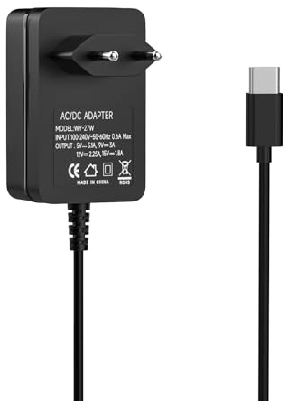 shefor 27W USB-C Netzteil Power Adapter für Raspberry Pi 5 5,1V 5A | Für Raspberry Pi 5 4GB/8GB, USB-C Power Supply, 5,1V 5A, 27W Power Adapter, stabiler Strom für Pi 5 Boards