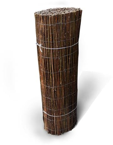 Weidenmatte in 20 Größen - Sichtschutz Zaun Windschutz Sichtschutzmatte Weidenzaun für Garten, Balkon und Terrasse - Balkonverkleidung Wetterfest - Rollzaun Holzzaun (80 x 300cm)