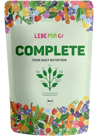 Lebepur BIO Daily Greens Pulver (400g) – Complete Pflanzenkomplex mit Spirulina, Gerstengras & Probiotika – Für Energiestoffwechsel & Darm^1 – 20 Bio-Zutaten, Vegan
