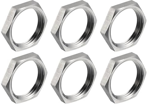 QUARKZMAN 6Pcs Raccord De Tuyau Moulé Écrou À Six Pans 304 Acier Inoxydable | Écrou À Six Pans NPT 3/4 Filetage Femelle, Pour Plomberie Fixe Balai À Eau Et Nettoyeur De Sous-Carrosserie