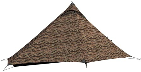 TENPLAY Rucksackzelt für 1 Person, leicht, 0,97 kg, PU5000 wasserdicht und Winddicht, 20D Nylon, belüftetes B3-Netzgewebe, schnelle Einrichtung für Camping, Bergsteigen, Angeln, Jagd (Camouflage)