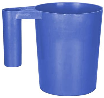 Taza medidora de piscina, jarra de gran capacidad, jarra medidora multiusos de PVC, diseño de mango de fácil agarre, construcción resistente, para el cuidado del césped, cocina, piscina, spa, 6.8 x