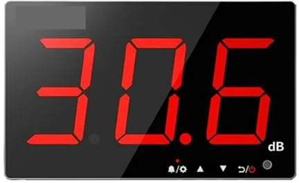 Medidor Decibelios, Sonómetro digital de 30-130 dB, decibelímetro de pared, detector de ruido, decibelímetro profesional.(525A)