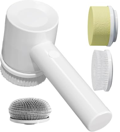 Limpiador eléctrico para baño – Cepillo para baño inalámbrico ligero, limpiador eléctrico para ducha, para azulejos y bañera y juntas y cocina y bañera y inodoro y pared y coche y ventanas