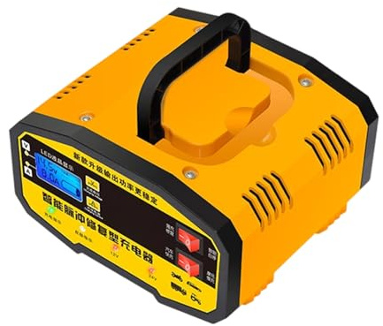 Cargador de Batería para Automóvil,Cargador de Mantenimiento para Batería de Automóvil 12V y 24V | Detector Digital de Voltaje y Temperatura - para, de Golf, SUV, Sedán, Motocicleta y Uso Ex