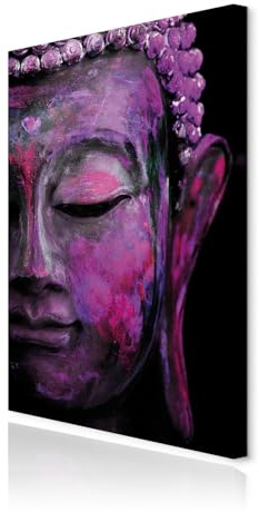 decomonkey Wandbilder Budda 80x120 cm 1 Teilig Leinwandbilder Kunstdruck | Bild auf Leinwand, Wanddeko, Wohnzimmer, Wanddekoration, Buddhismus, Buddha